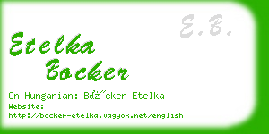etelka bocker business card